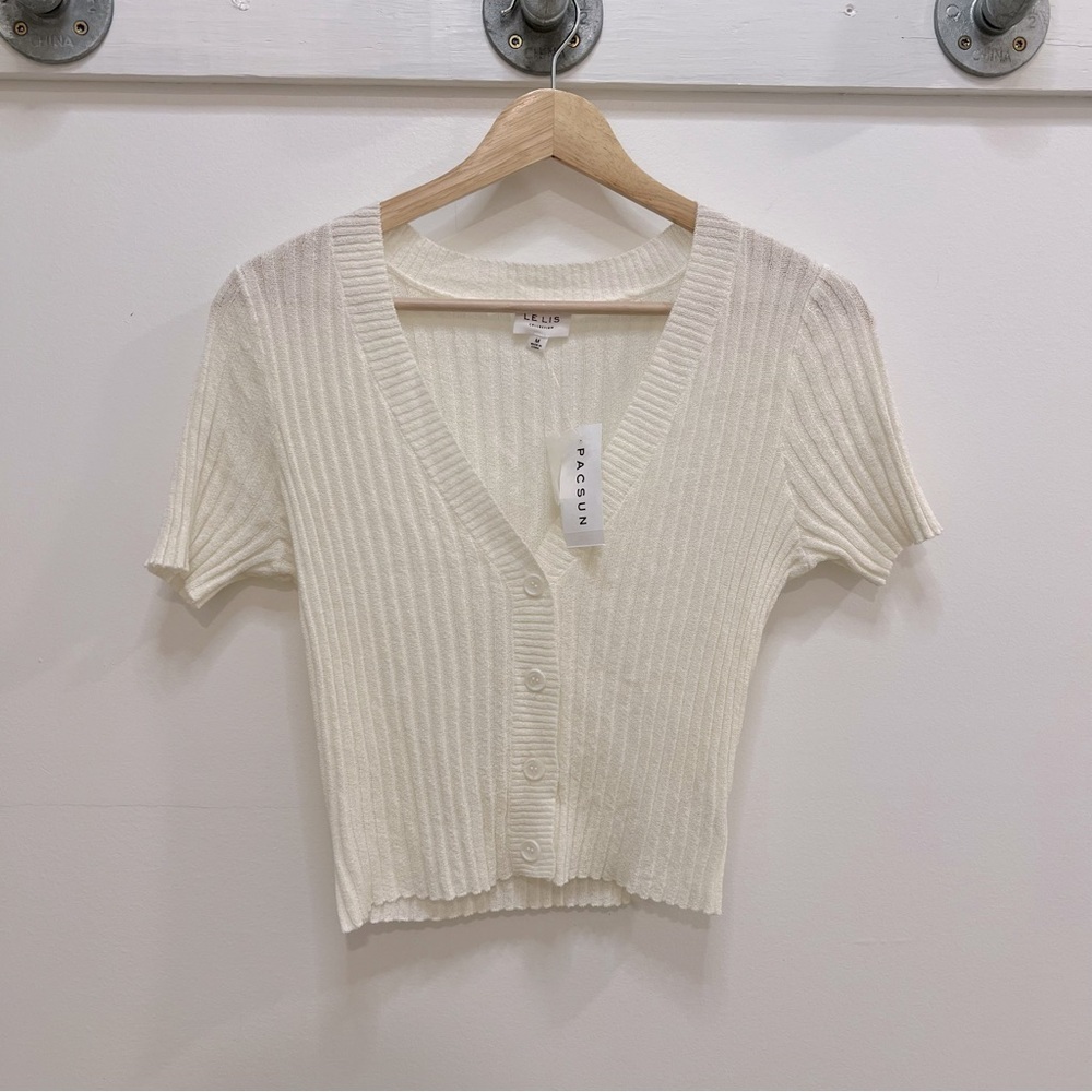 NWT PacSun white slim cropped cardigan